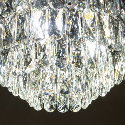 Brilagi - Plafoniera LED in cristallo VELURE 5xE14/40W/230V Ø 46 cm nera