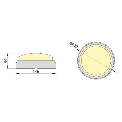 Brilagi - Plafoniera LED industriale SIMA LED/12W/230V IP65 nero