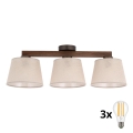 BRILAGI - Plafoniera LED LATTE 3xE27/15W/230V pino/beige