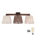 BRILAGI - Plafoniera LED LATTE SABIA 3xE27/15W/230V pino/misto