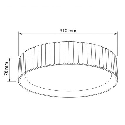 Brilagi - Plafoniera LED LUCIA LED/24W/230V Ø 31 cm grigia