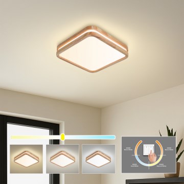 Brilagi - Plafoniera LED MOLINA SQUARE LED/32W/230V 3000/4000/6000K rovere 30x30 cm