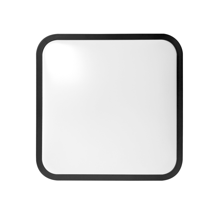 Brilagi - Plafoniera da bagno LED con sensore ZENNA LED/12W/230V 24 x 24 cm IP44 nera + telecomando