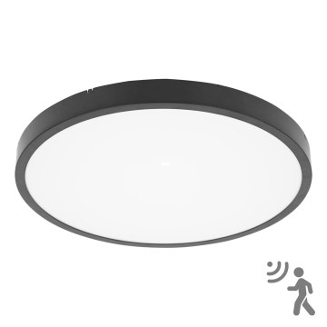 Brilagi - Plafoniera LED per bagno con sensore ZENNA LED/18W/230V Ø 29,5 cm IP44 antracite + telecomando