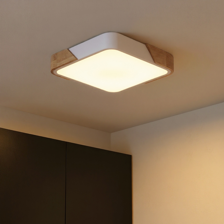 Brilagi - Plafoniera LED PILANA LED/24W/230V rovere/bianco 32x32 cm