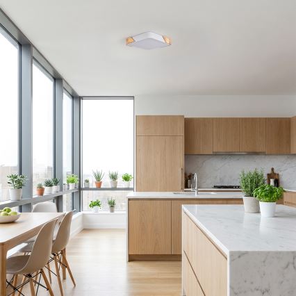 Brilagi - Plafoniera LED PILANA LED/24W/230V rovere/bianco 32x32 cm