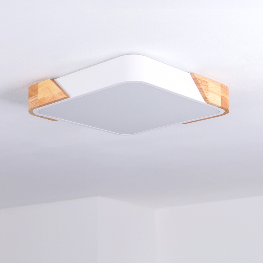 Brilagi - Plafoniera LED PILANA LED/24W/230V rovere/bianco 32x32 cm