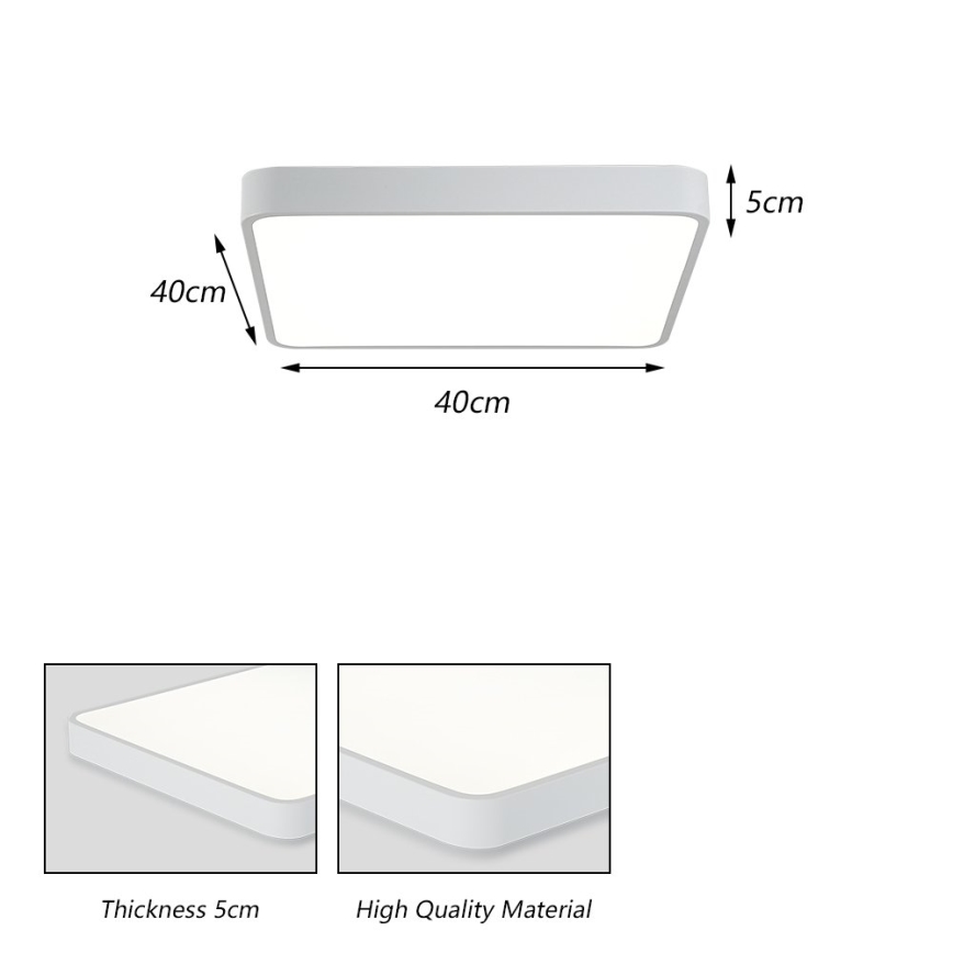 Brilagi - Plafoniera LED POOL SQUARE LED/36W/230V 3000/4500/6000K 40x40 cm bianca