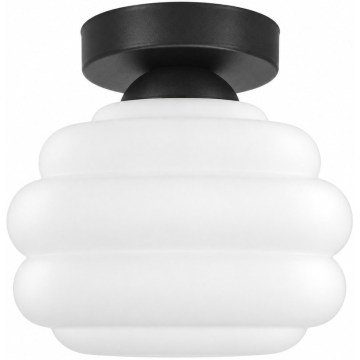 BRILAGI - Plafoniera LED RETRO GLASS 1xE27/60W/230V Ø 20 cm nero/bianco