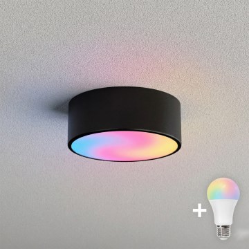Brilagi - Plafoniera LED RGBW dimmerabile CLARE 1xE27/9W/230V 2700-6500K Ø 20 cm Wi-Fi nero