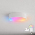 Brilagi - Plafoniera LED RGBW dimmerabile CLARE 2x E27/9W/230V 2700-6500K Ø 30 cm Wi-Fi bianca