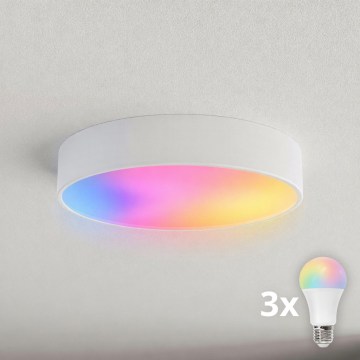Brilagi - Plafoniera LED RGBW dimmerabile CLARE 3xE27/9W/230V 2700-6500K Ø 40 cm Wi-Fi bianca