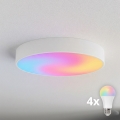 Brilagi - Plafoniera LED RGBW dimmerabile CLARE 4xE27/9W/230V 2700-6500K Ø 50 cm Wi-Fi bianco