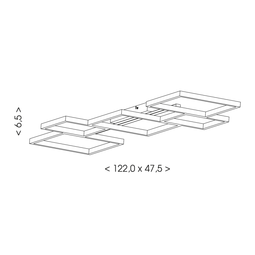 Brilagi - Plafoniera LED SHIFT LED/42W/230V 4000K 47,5x122 cm nera
