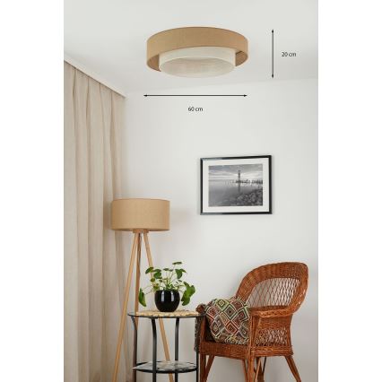 Brilagi - Plafoniera LED SHINE LED/24W/230V diametro 60 cm beige/color crema
