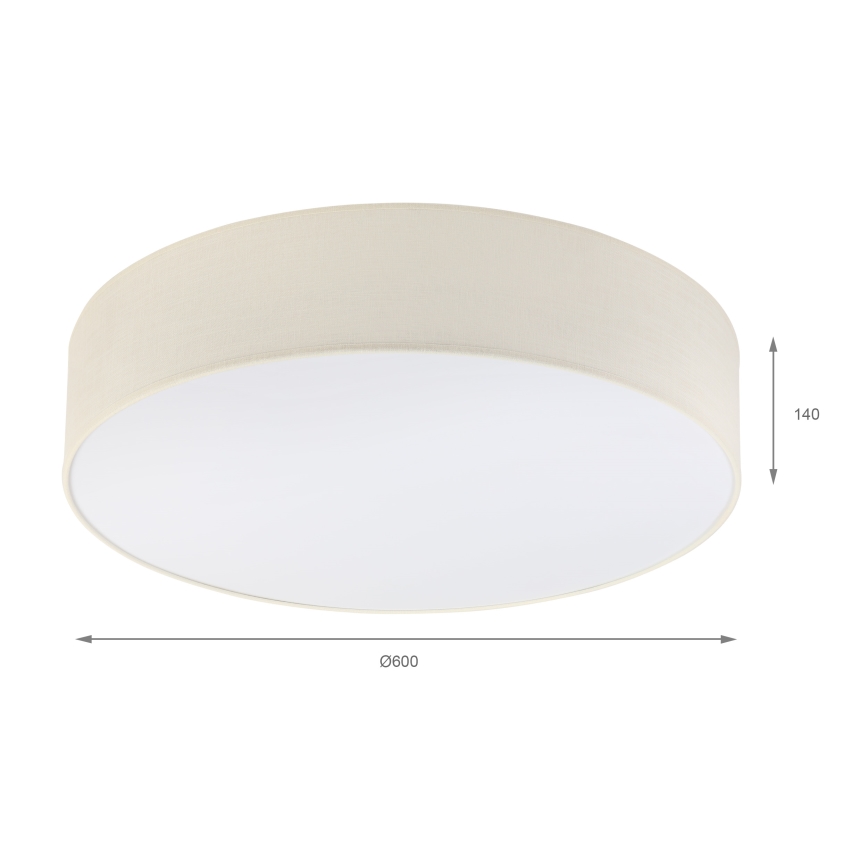 Brilagi - Plafoniera LED SIRIJA 4xE27/15W/230V Ø 60 cm colore crema