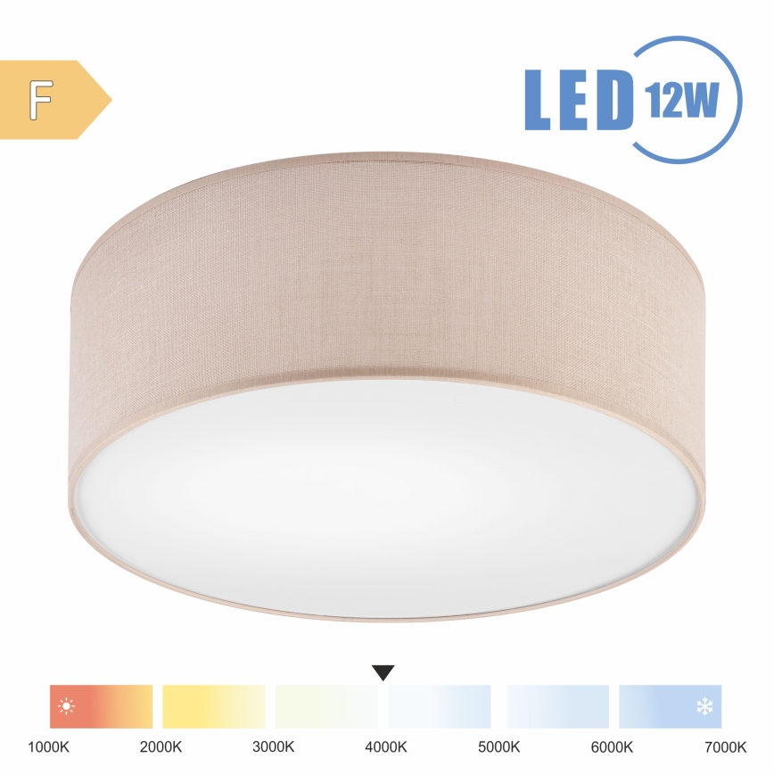 Brilagi - Plafoniera LED SIRIJA LED/12W/230V diametro 35 cm beige