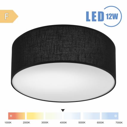 Brilagi - Plafoniera LED SIRIJA LED/12W/230V diametro 35 cm nero