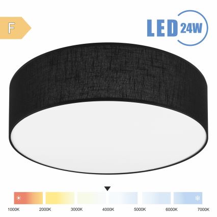 Brilagi - Plafoniera LED SIRIJA LED/24W/230V diametro 45 cm nero