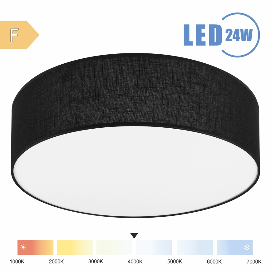 Brilagi - Plafoniera LED SIRIJA LED/24W/230V diametro 45 cm nero