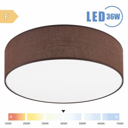Brilagi - Plafoniera LED SIRIJA LED/36W/230V diametro 45 cm marrone
