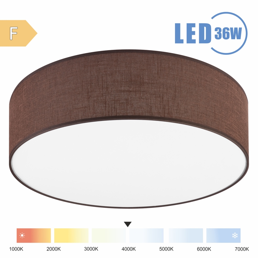 Brilagi - Plafoniera LED SIRIJA LED/36W/230V diametro 45 cm marrone