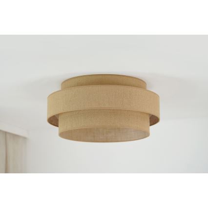 Brilagi - Plafoniera LED SPACE YUTE LED/12W/230V diametro 50 cm 3000K/4000K/6400K beige
