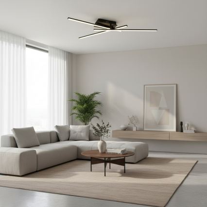 Brilagi - Plafoniera LED STRIPES LED/30W/230V 51x78 cm nera