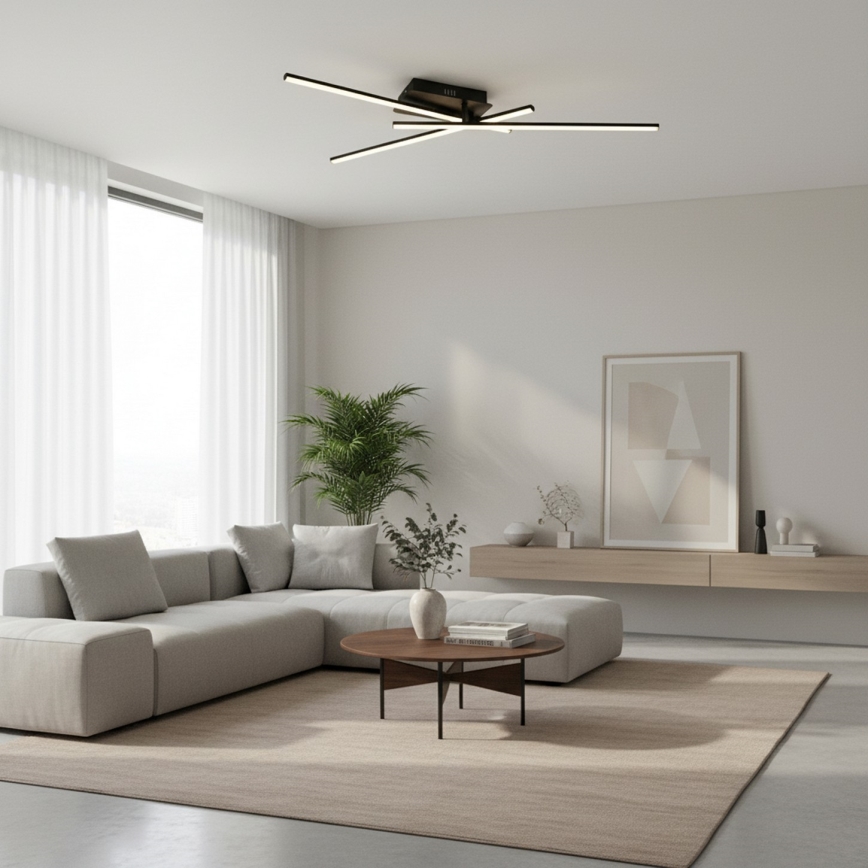 Brilagi - Plafoniera LED STRIPES LED/30W/230V 51x78 cm nera