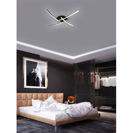 Brilagi - Plafoniera a LED STRIPES 32W/230V 60x60 cm, nera