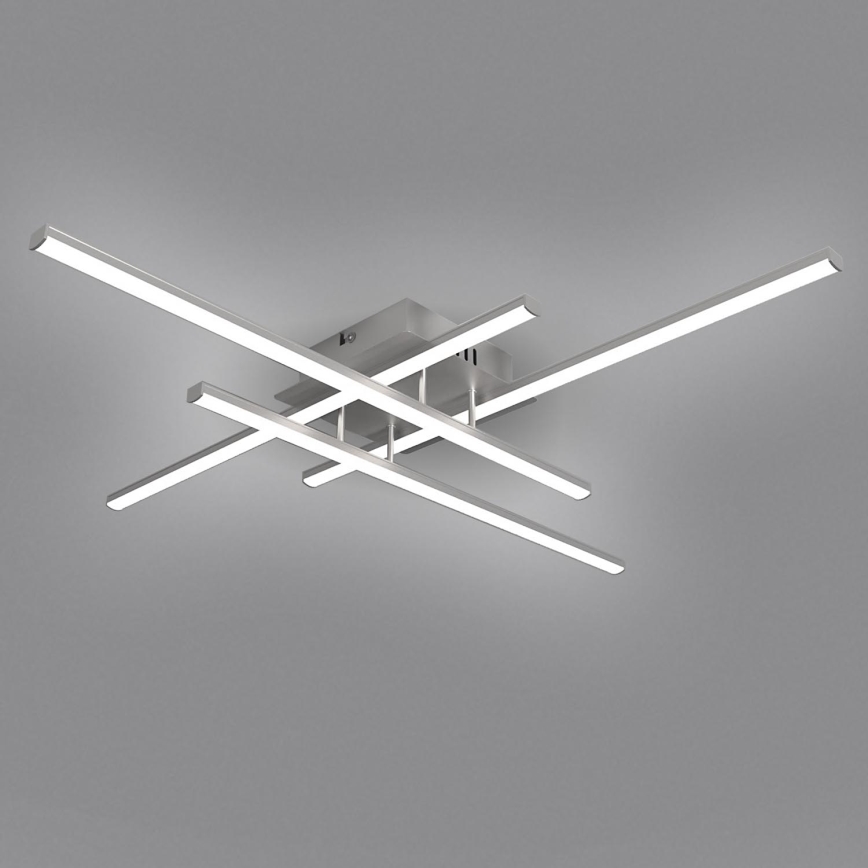 Brilagi - Plafoniera LED STRIPES LED/37W/230V 68x68 cm argento