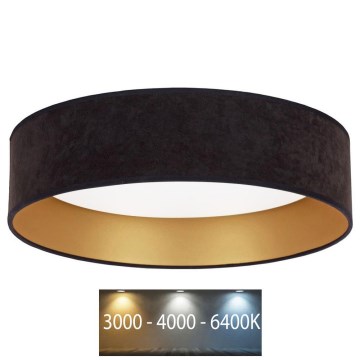 Brilagi - Plafoniera LED VELVET LED/24W/230V 3000/4000/6400K nero/oro
