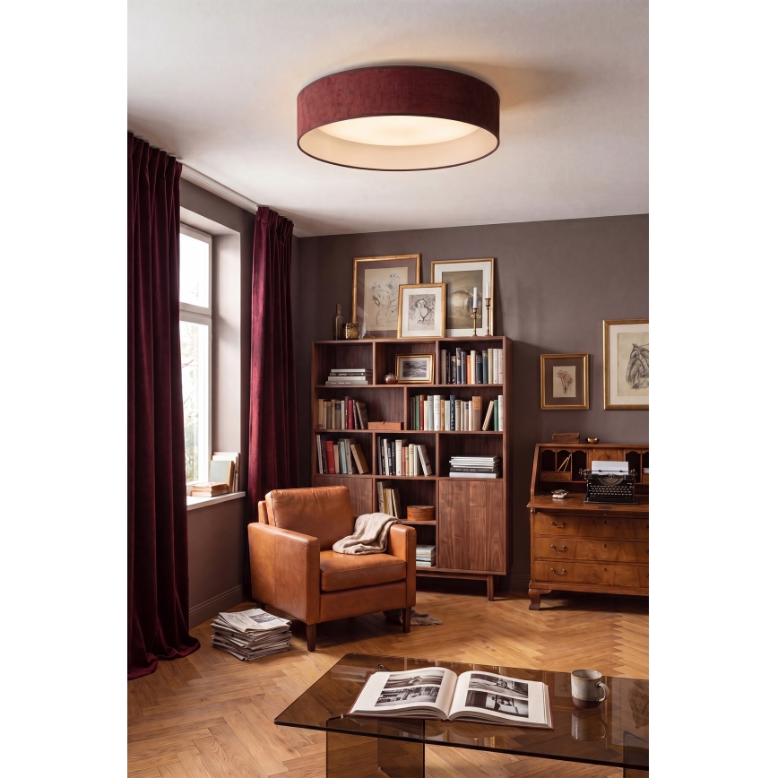 BRILAGI - Plafoniera LED VELVET SIMPLE LED/24W/230V 3000K Ø 45 cm, bordeaux