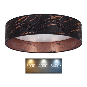 Brilagi - Plafoniera LED VELVET STAR LED/24W/230V d. 40 cm 3000K/4000K/6400K nero/rame