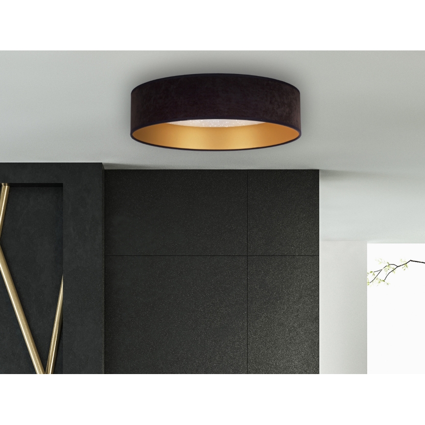 Brilagi - Plafoniera LED VELVET STAR LED/24W/230V d. 40 cm 3000K/4000K/6400K nero/oro