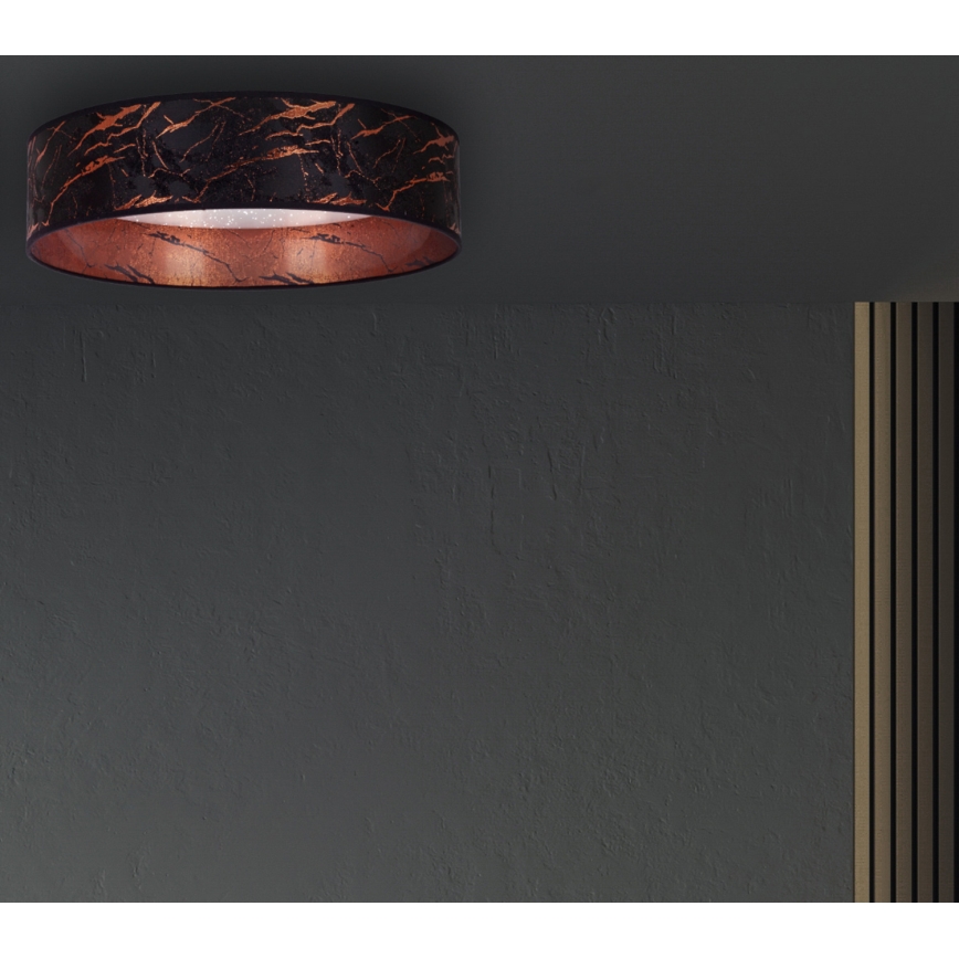 Brilagi - Plafoniera LED VELVET STAR LED/24W/230V d. 40 cm 3000K/4000K/6400K nero/rame