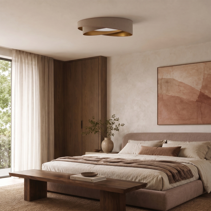 BRILAGI - Plafoniera LED VELVET TWIST LED/24W/230V 4000K Ø 55 cm beige/oro