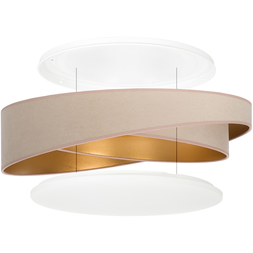 BRILAGI - Plafoniera LED VELVET TWIST LED/24W/230V 4000K Ø 55 cm beige/oro