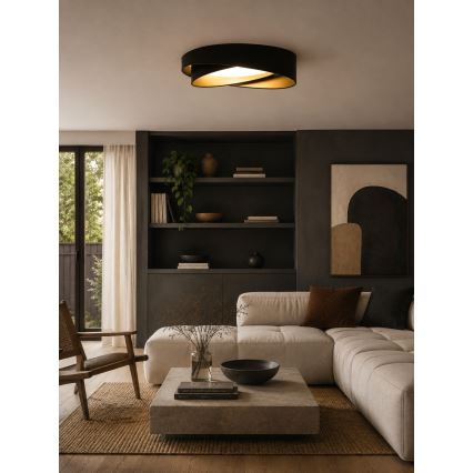 BRILAGI - Plafoniera LED VELVET TWIST LED/24W/230V 4000K Ø 55 cm nero/oro