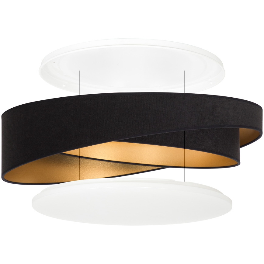 BRILAGI - Plafoniera LED VELVET TWIST LED/24W/230V 4000K Ø 55 cm nero/oro