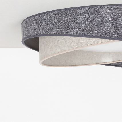 BRILAGI - Plafoniera LED VELVET TWIST LED/24W/230V 4000K Ø 55 cm grigio/crema