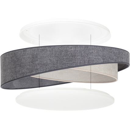 BRILAGI - Plafoniera LED VELVET TWIST LED/24W/230V 4000K Ø 55 cm grigio/crema