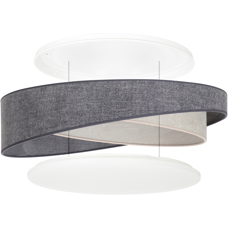 BRILAGI - Plafoniera LED VELVET TWIST LED/24W/230V 4000K Ø 55 cm grigio/crema