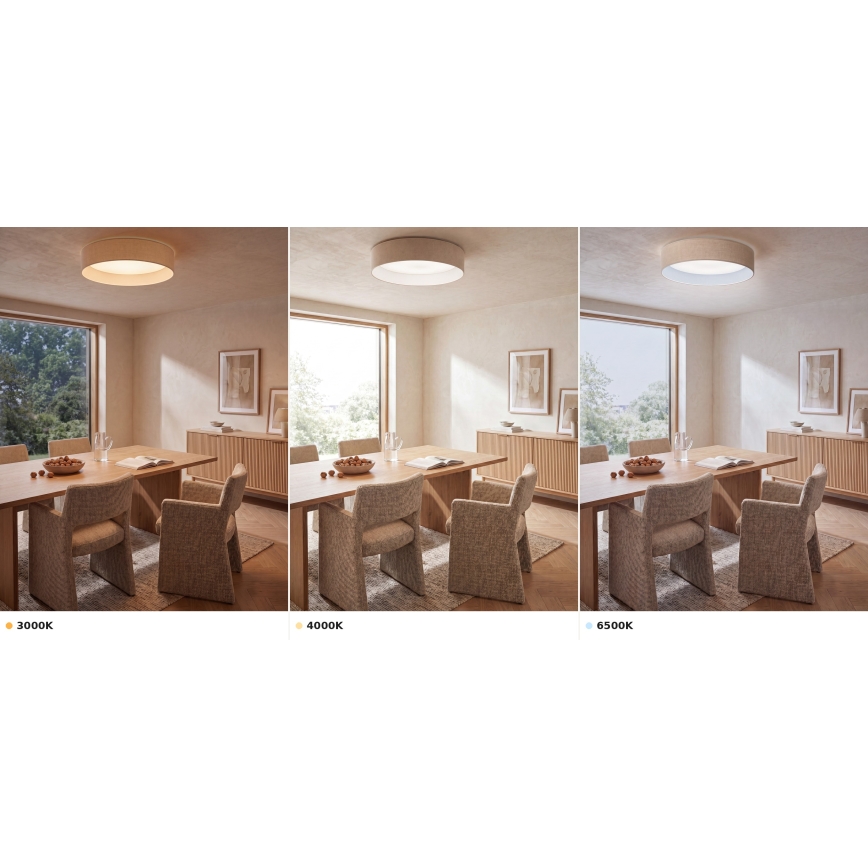Brilagi - Plafoniera LED VELVET VARI LED/24W/230V 3000/4000/6500K diam. 45 cm crema