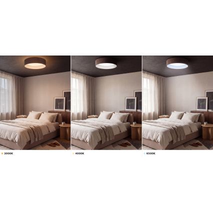 BRILAGI - Plafoniera LED VELVET VARI LED/24W/230V 3000/4000/6500K Ø 45 cm marrone