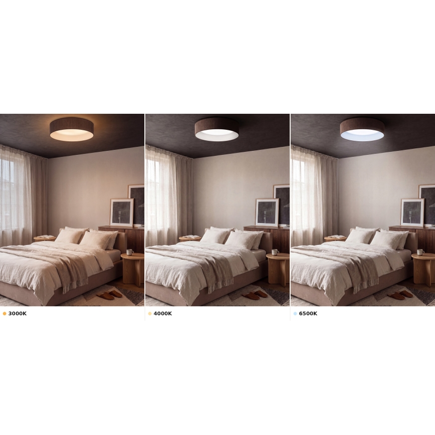 BRILAGI - Plafoniera LED VELVET VARI LED/24W/230V 3000/4000/6500K Ø 45 cm marrone
