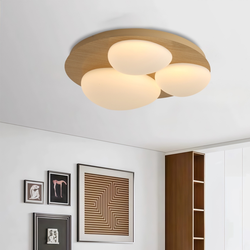 Brilagi - Plafoniera LED VISBY WOOD, 36W/230V, Ø 50 cm, marrone