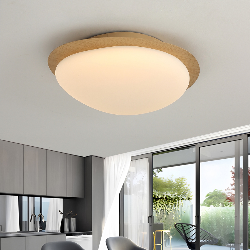 Brilagi - Plafoniera LED VISBY WOOD LED/18W/230V Ø 38 cm marrone