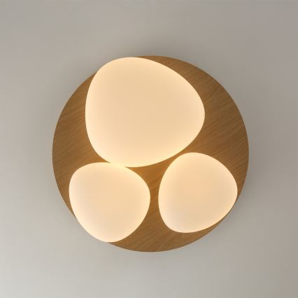 Brilagi - plafoniera LED VISBY WOOD LED/36W/230V Ø 50 cm, marrone