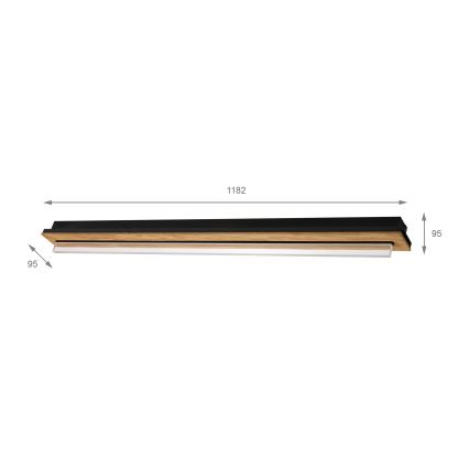 Brilagi - Plafoniera LED WOODY FLAT LED/25W/230V 118 cm rovere/nero